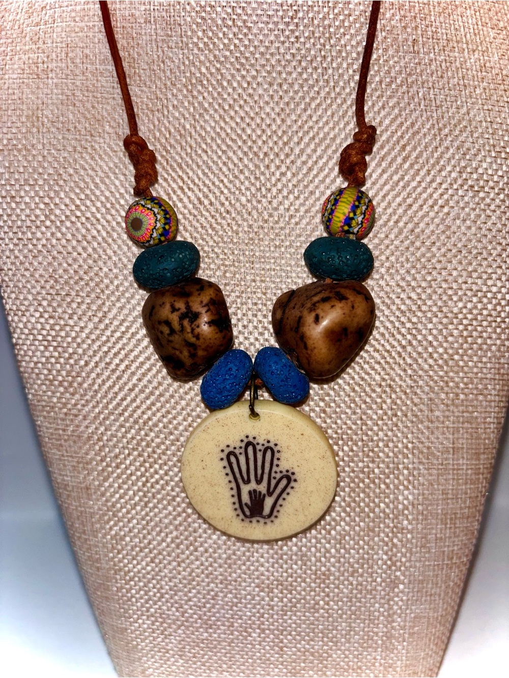Hand Crafted Tribal Necklace Earthy Style - Picture 6 of 8